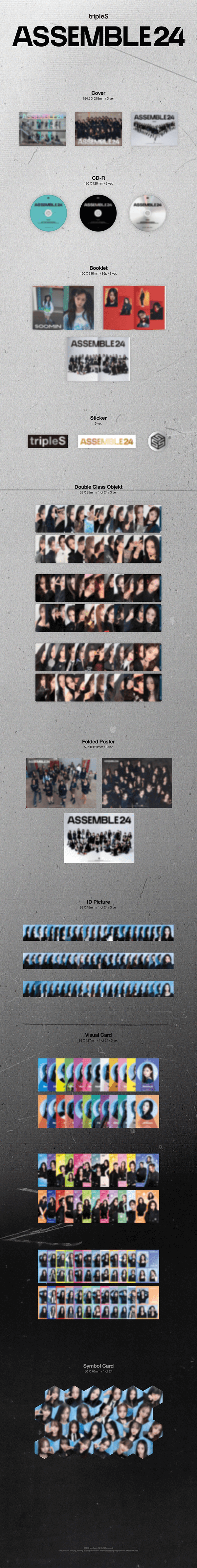 TRIPLES 1ST ALBUM ASSEMBLE24 | 3 ALBUMS SET - Kpop USA
