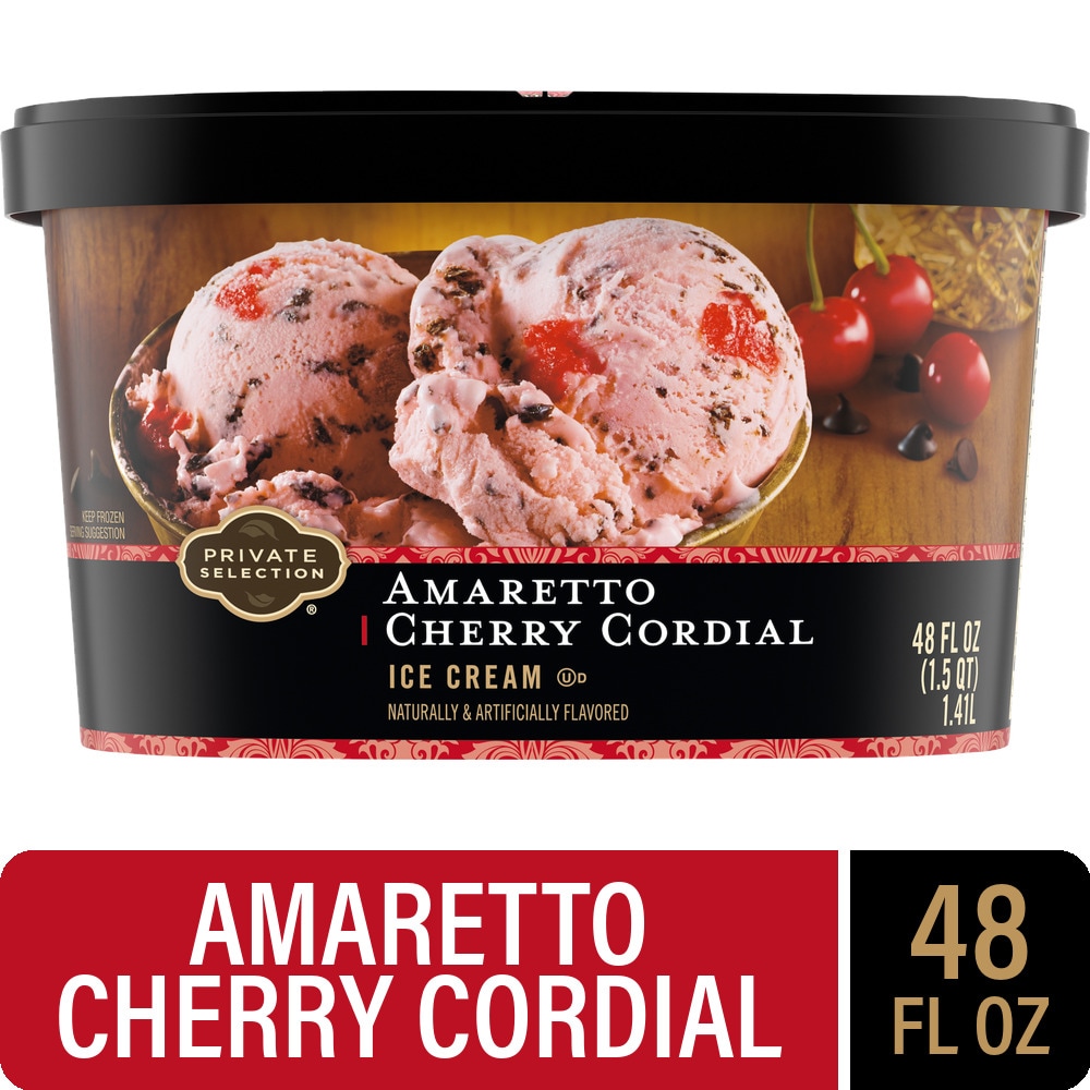 Private Selection® Amaretto Cherry Cordial Ice Cream Tub, 48 oz