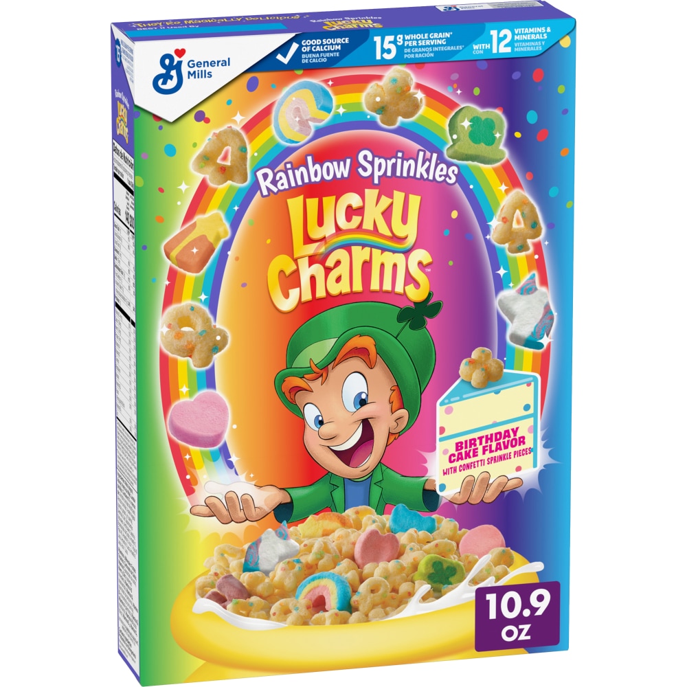 General Mills Lucky Charms Rainbow Sprinkles Cereal, 10.9 oz - Baker's