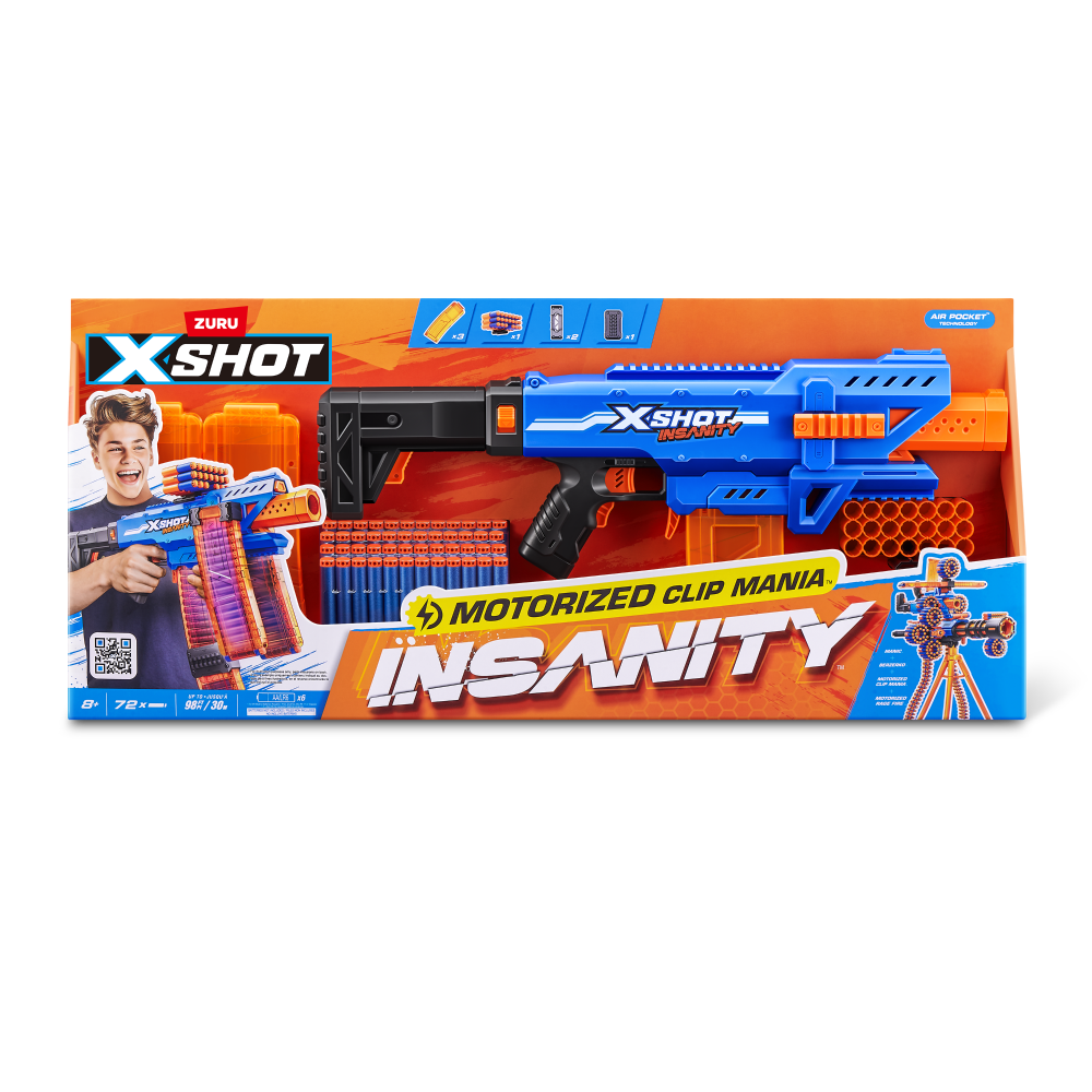Zuru X-Shot Insanity™ Motorized Clip Mania™ Blaster, 1 ct - Fred Meyer
