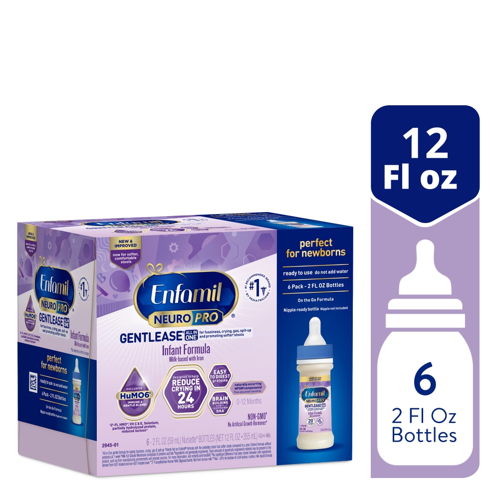 Enfamil NeuroPro Gentlease Baby Formula Ready-To-Feed Bottle, 12