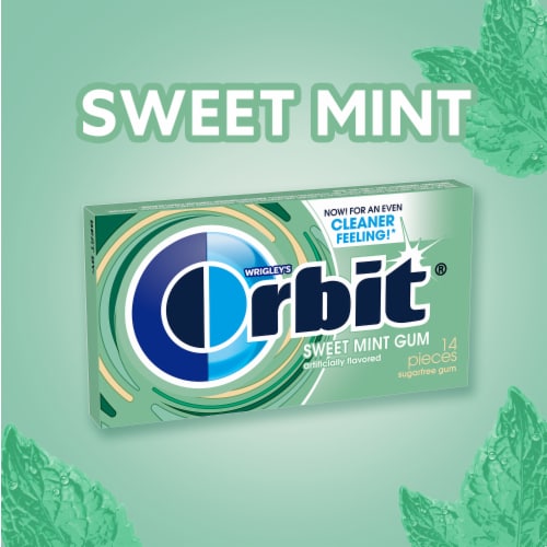 Orbit Gum Sweet Mint Sugar Free Chewing Gum Single Pack, 14 ct