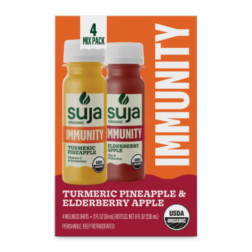 Suja Organic Immunity Variety Turmeric Pineapple and Elderberry