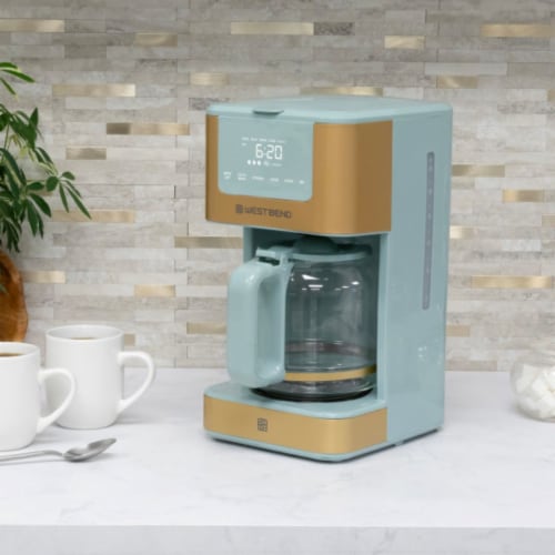 West Bend Timeless 12 Cup Coffee Maker - Blue/Gold, 1 ct - Pay