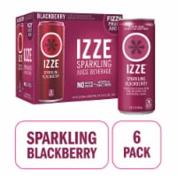 IZZE No Sugar Added Blackberry Sparkling Juice Beverage Blend, 6