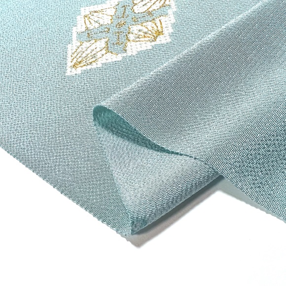 京呉服 塚本 / 鬼しぼちりめん菊菱 小紋着尺