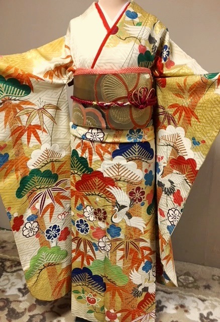 振袖レンタル：最高級 正統派 総手描き友禅 中振袖