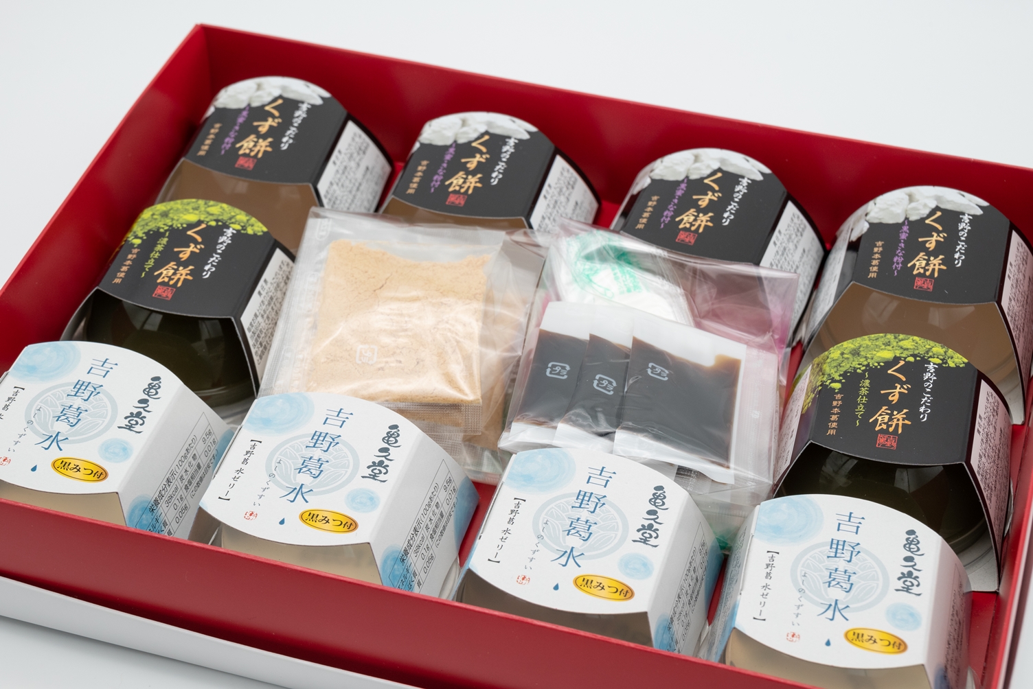 亀久堂 くず餅 詰め合わせ 10個 (くず餅・水ゼリーの3種類の詰合せ