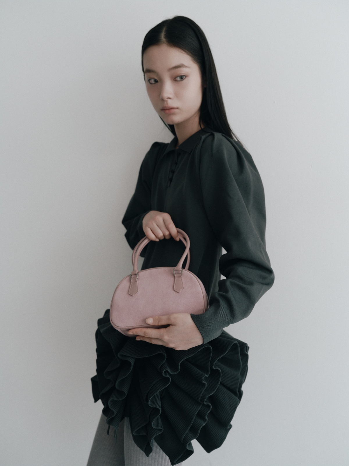 Ruffled-Hem Polo Dress - HIAND