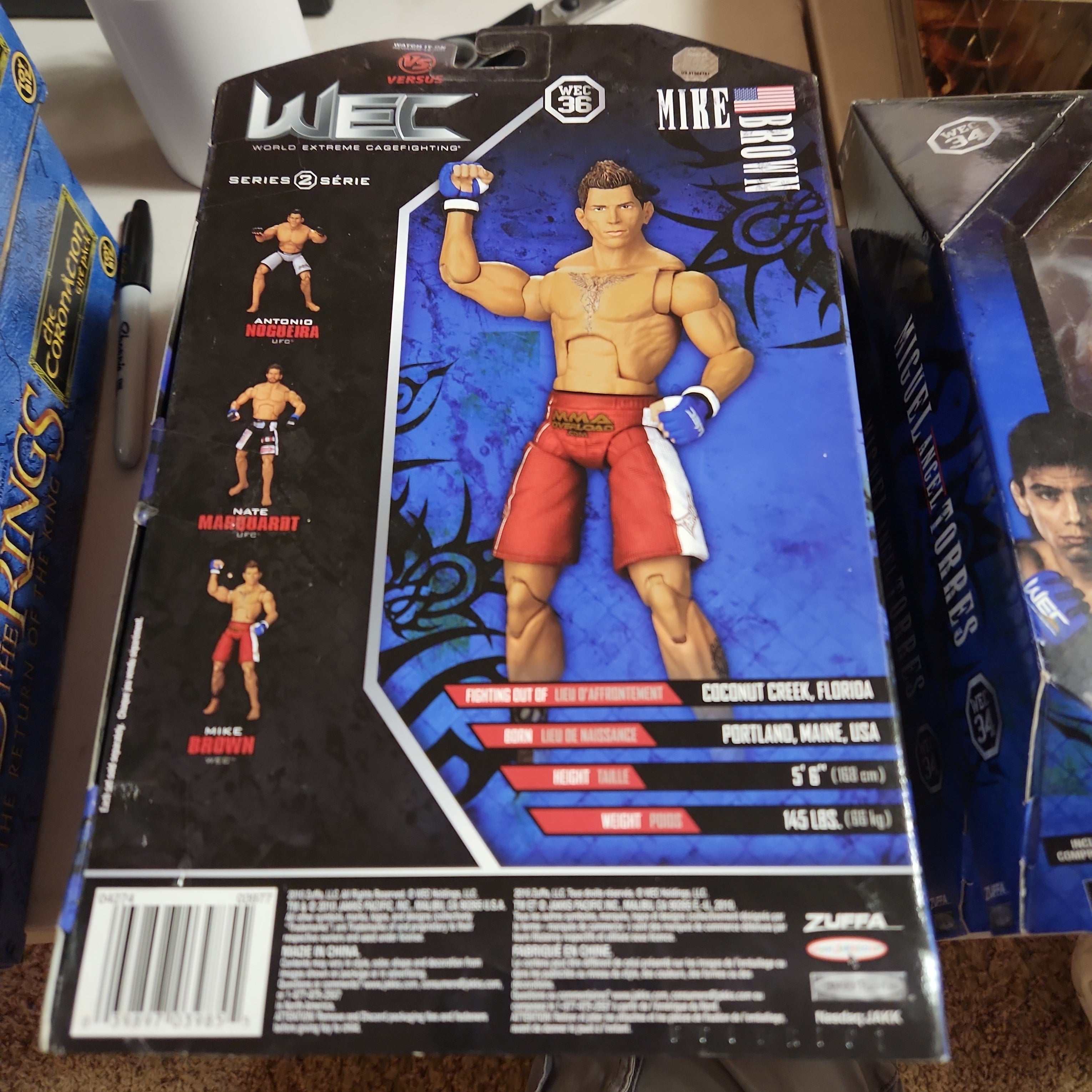 Mike Brown UFC WEC Series 2 Cagefighting Action Figure MMA Jakks