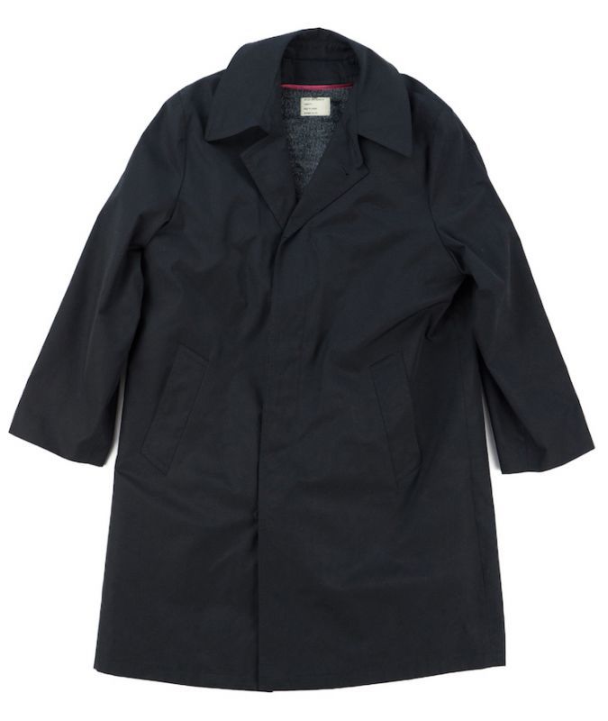 VARDE77 VINTAGE STAND-FALL COLLAR COAT WITH LINER BLACK - HOMEDICT