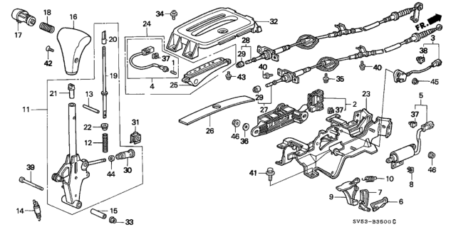 54132-SV4-A81 - Genuine Honda Knob, Push