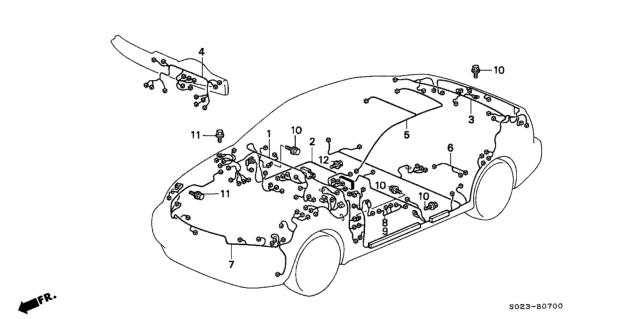 32751-S03-A20 - Genuine Honda Driver Door Wire Harness