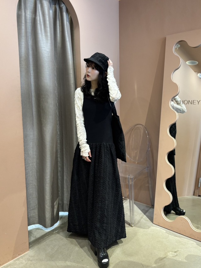 HONEY MI HONEY｜rib tank balloon one-piece｜リブタンク×バルーン