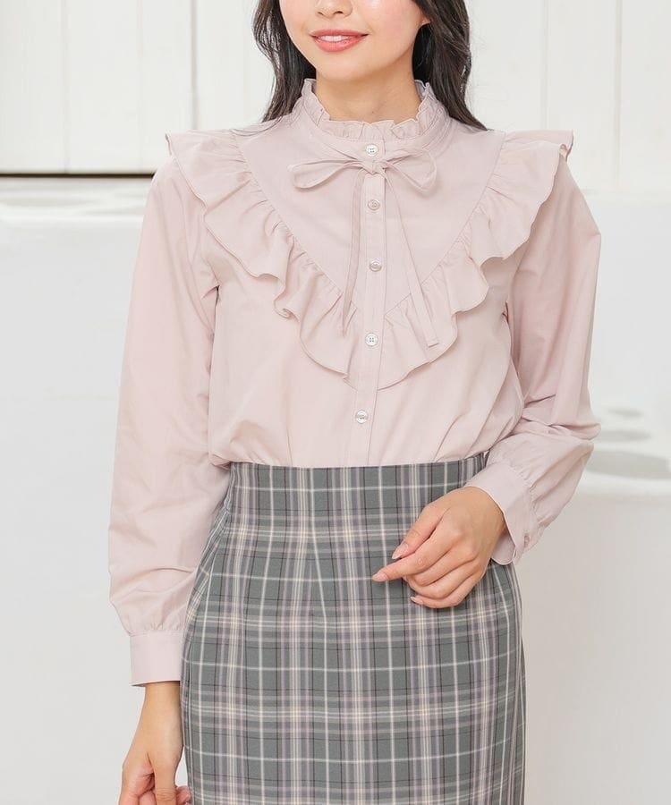 リボン付フリルブラウス: トップス｜ハニーズ公式通販