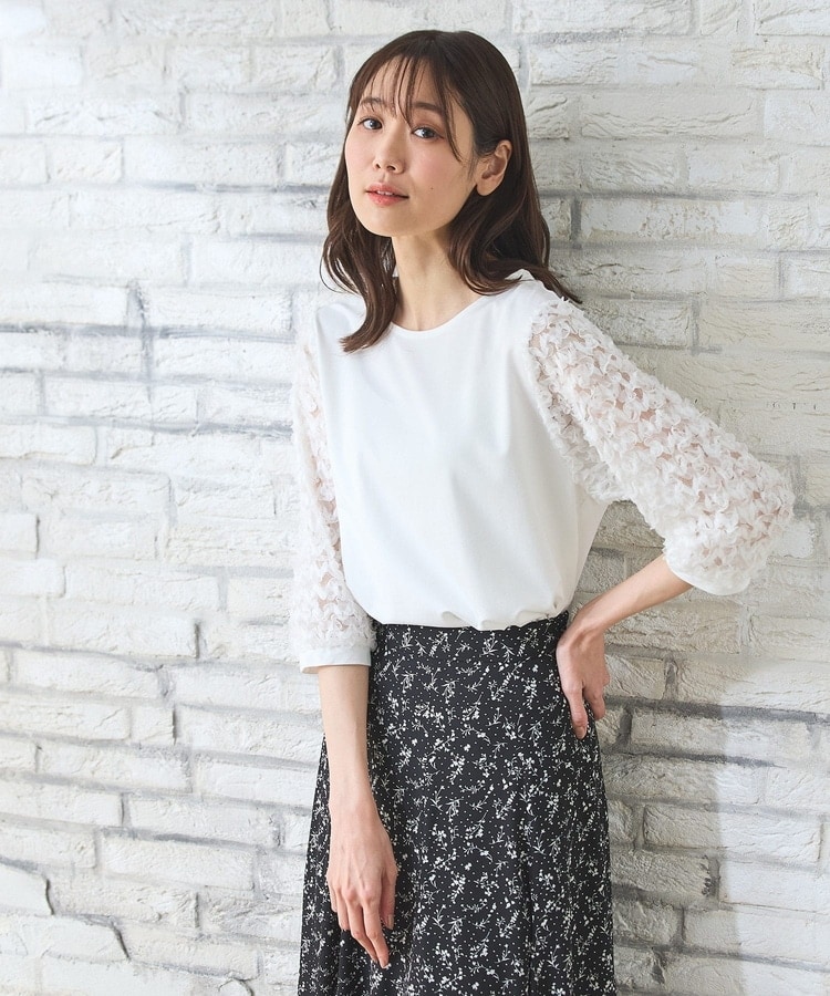 6分袖レース使いトップス: トップス｜ハニーズ公式通販