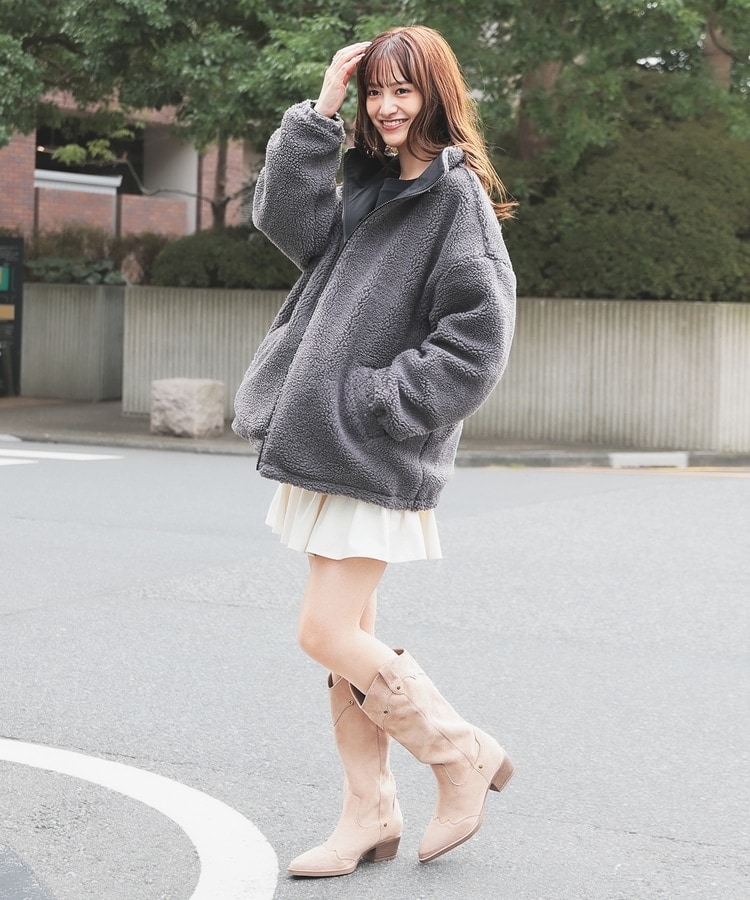 リバーシブルボアブルゾン: アウター｜ハニーズ公式通販