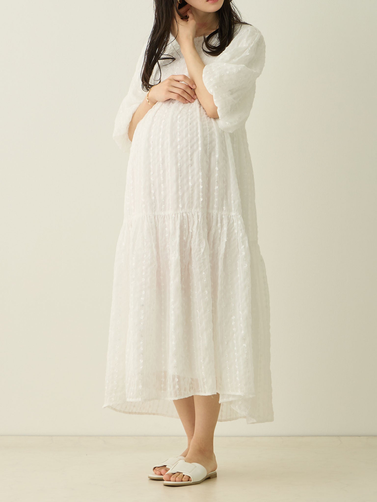 バルーンスリーブワンピース White – honono for mom&baby