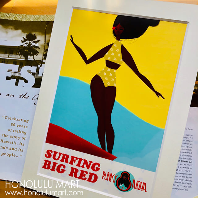 70年代サーフィンポスター風アート | ハワイアン雑貨通販ホノルルマート