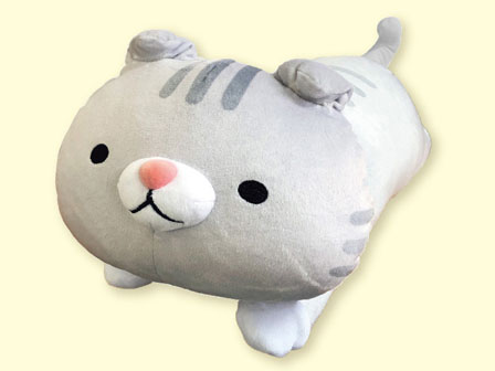 ピコピコにゃんこぬいぐるみ グレー（耳可動タイプ）|【堀商店】景品