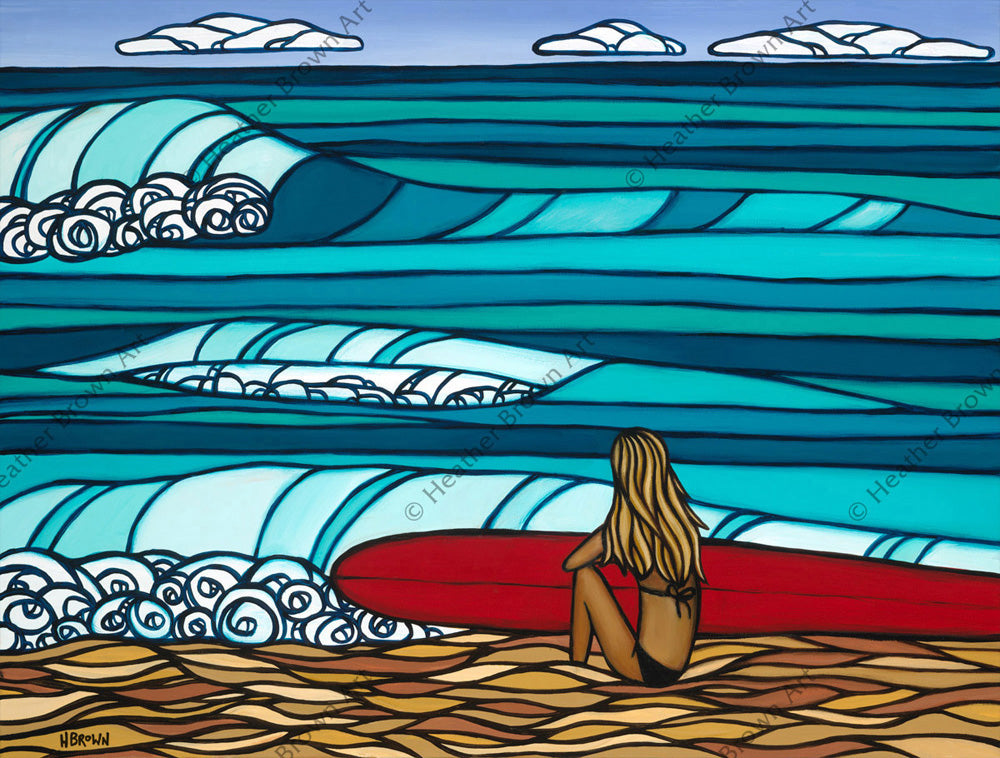 Hawaii Surf Art by Heather Brown | Original Art and Prints