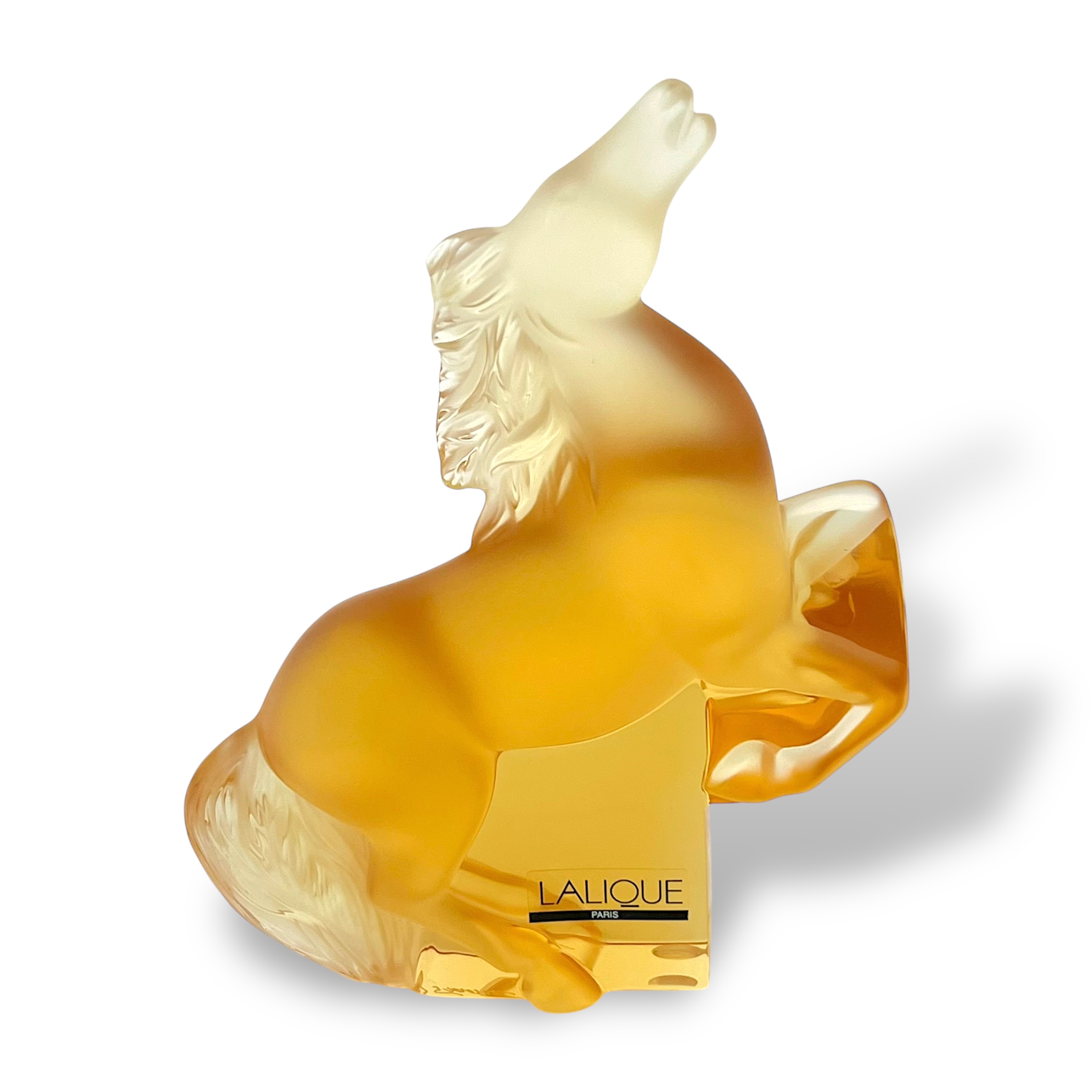 Lalique Amber Glass Rearing Kazak Horse - Hemswell Antique Centres