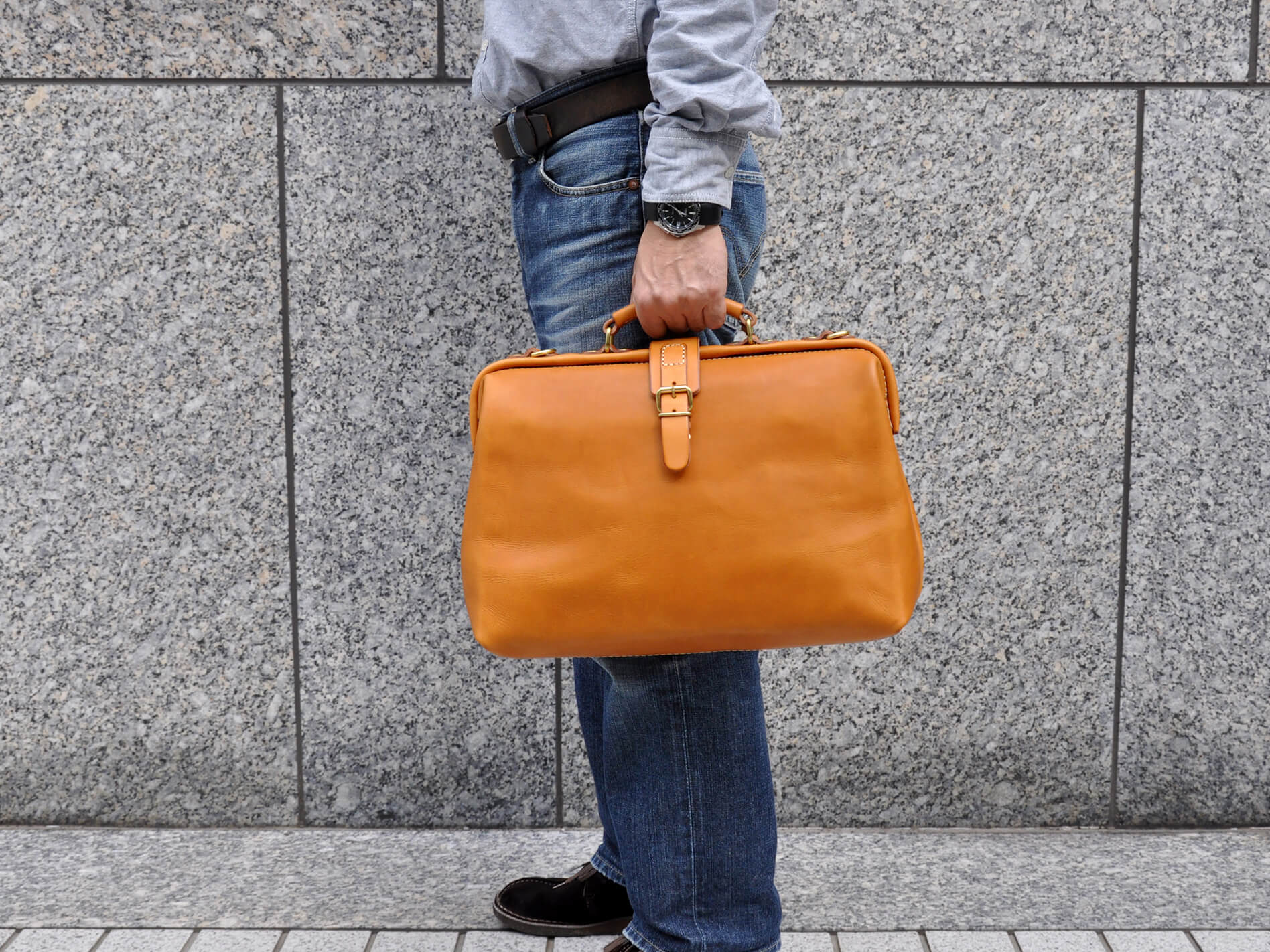 HERZソフトダレスバッグビジネスバッグレザーブラウン系