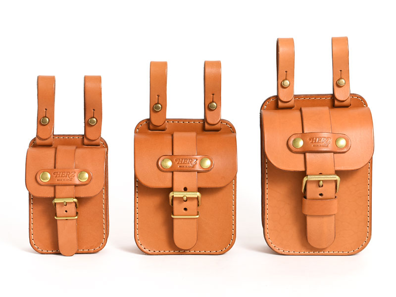 ヘルツの顔ともいえる一本ベルトのレザーベルトポーチ / 革鞄のHERZ