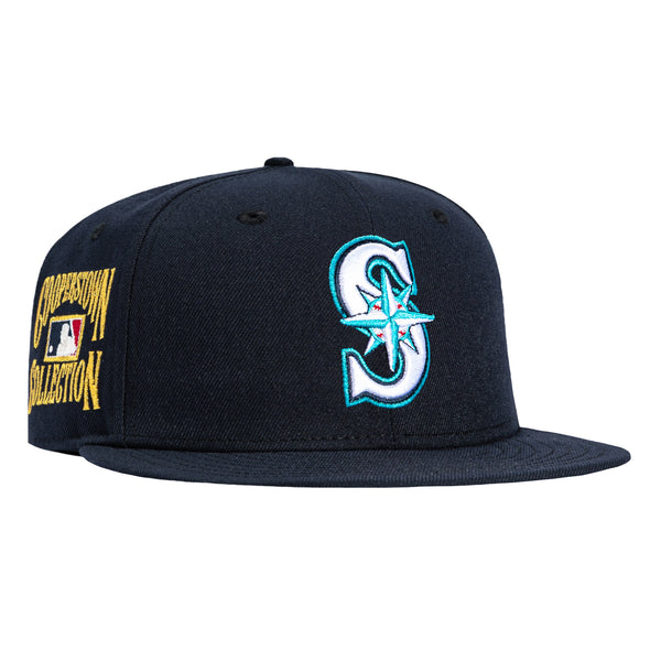 New Era 59Fifty Seattle Mariners Gold Cooperstown Collection Patch