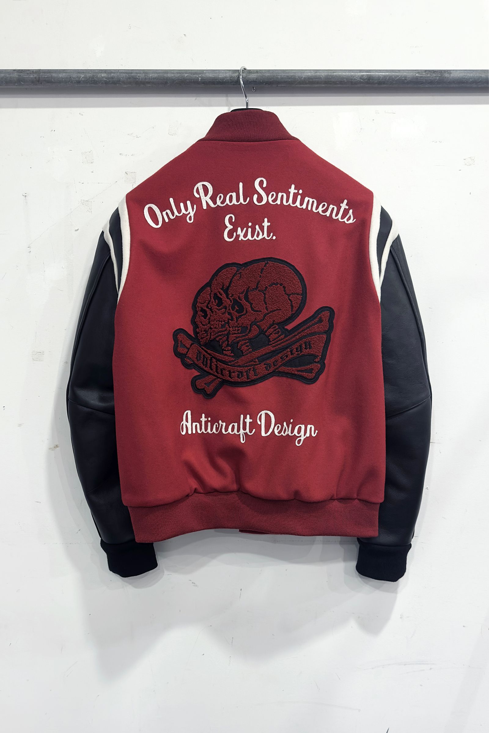 Azuma - PACHED LETTER JACKET / レタージャケット (BLACK, RED) | HAZE