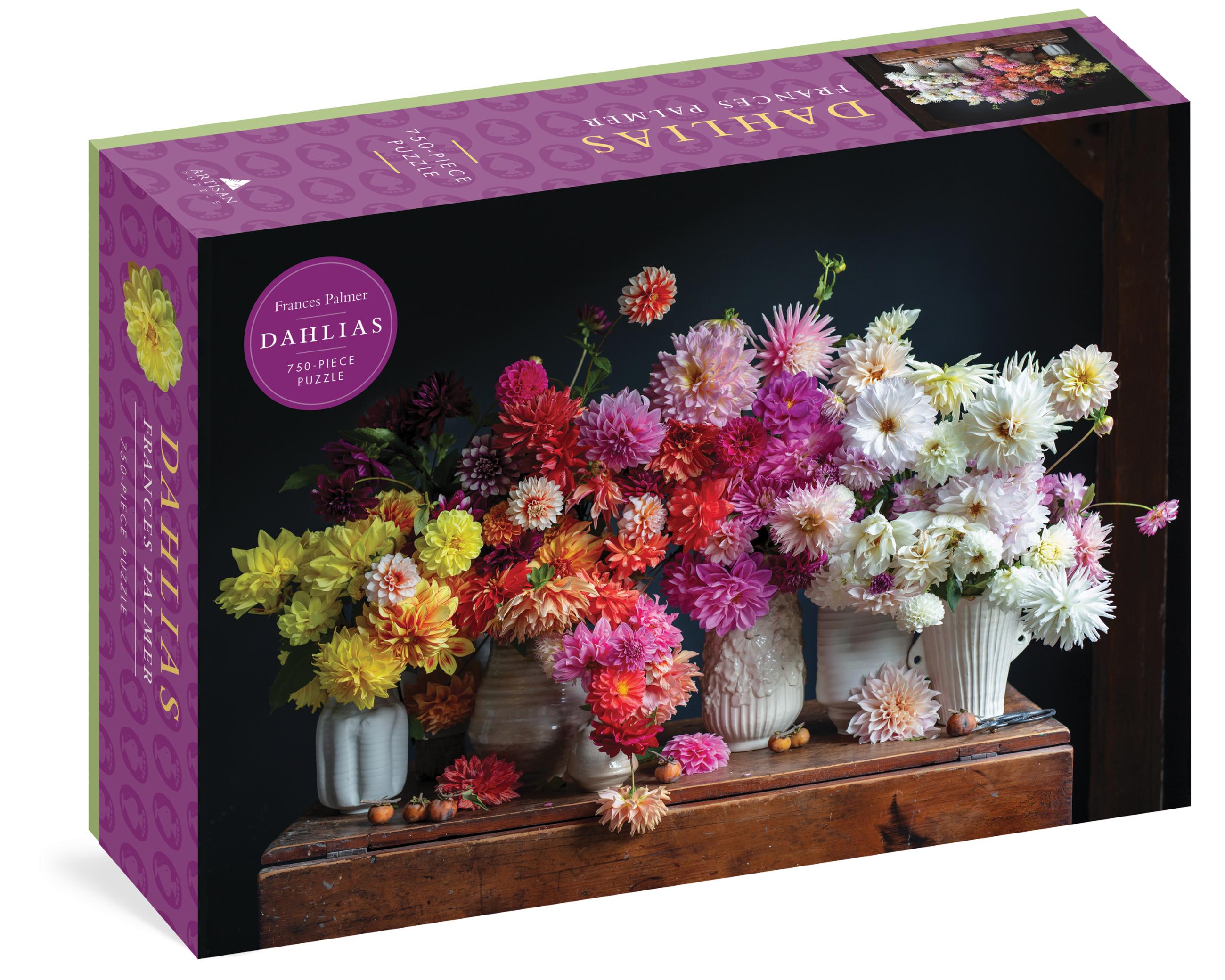 Dahlias 750-Piece Puzzle by Frances Palmer & Artisan Puzzle