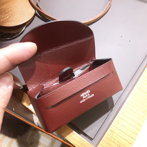 国内発送】エルメス 初誕生◇レザー製リップ ケース/ミノワール 3 色