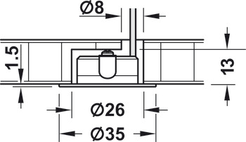 ダウンライト, ハーフェレ Loox LED 2022、12 V、下穴 ⌀：26 mm