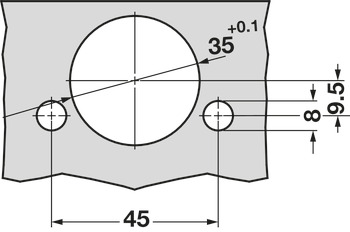 ヒンジ, Tiomos 110°, 全カブセ ｜ハーフェレジャパン