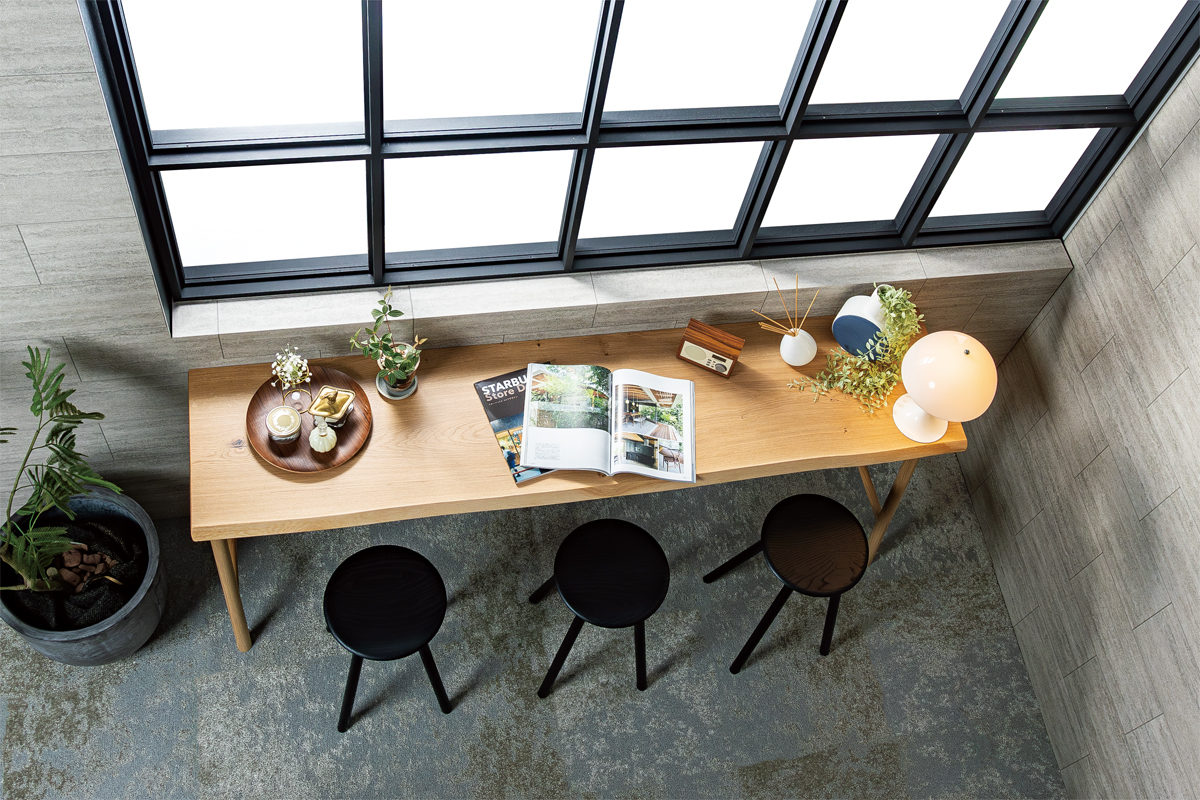 フランス産オークを使用したカウンターテーブル｜No.4900カウンター