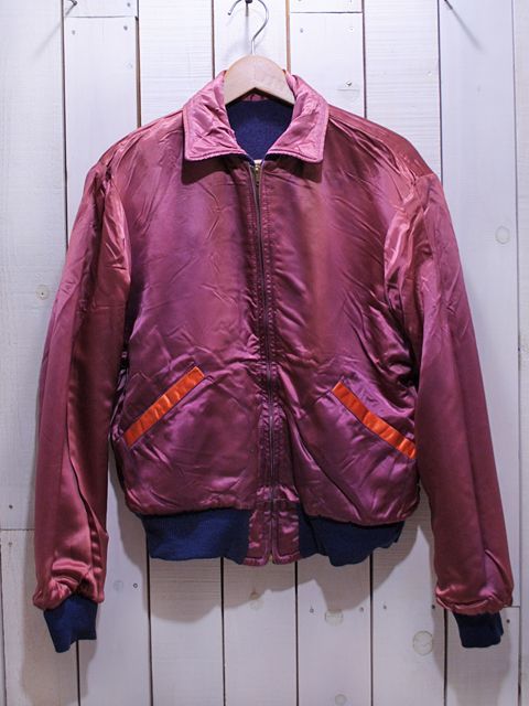 1950s〜【BUTWIN】リバーシブルスタジャン メルトン×サテン - 古着屋