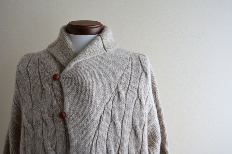 Polo RalphLauren ショールカラーカーディガン エルボーパッチ付き