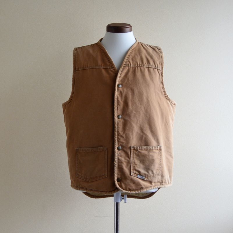 1970s Carhartt ダックボアベスト 表記LT - 古着屋HamburgCafe