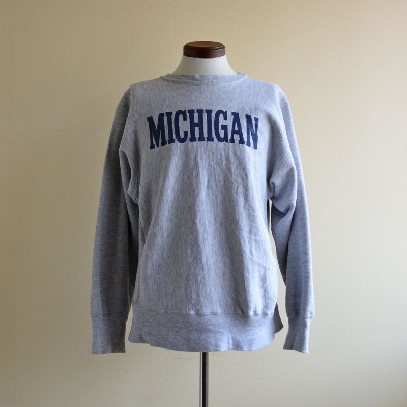 1980s Champion リバースウィーブスウェット MICHIGAN染み込み 表記L