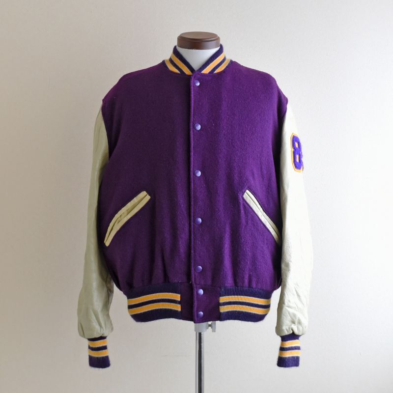 1980s DeLONG 袖レザースタジャン 