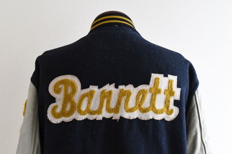 1980s HOLLOWAY 袖レザースタジャン 