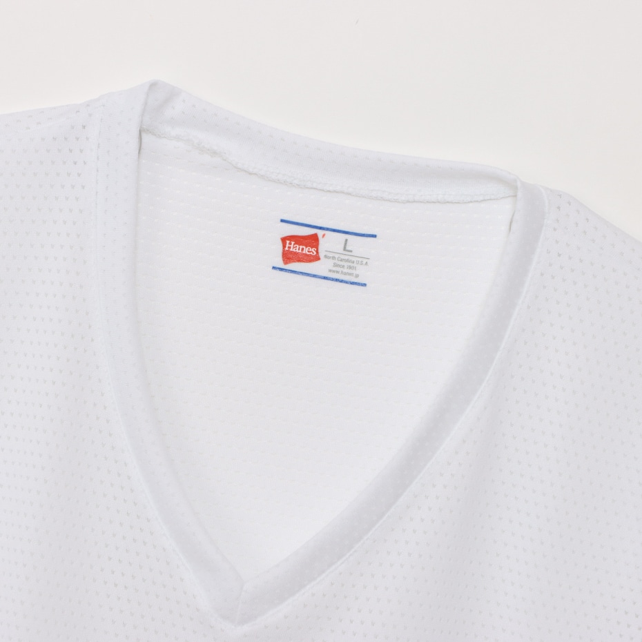 大きいサイズ【2枚組】X-TEMP VネックスリーブレスTシャツ ホワイト