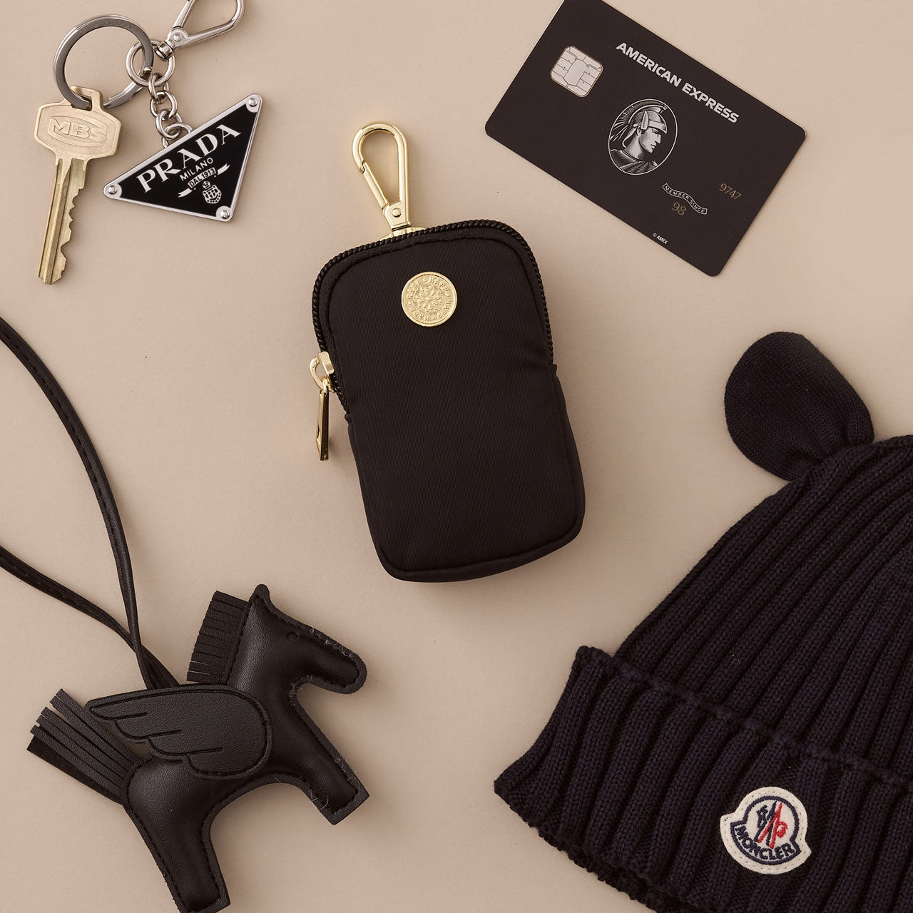 HAPP Brand Clip-On Pouch in Black