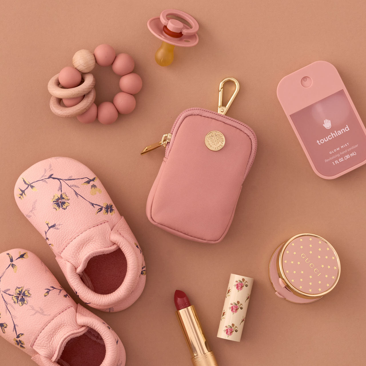 HAPP Brand Clip-On Pouch in Rose