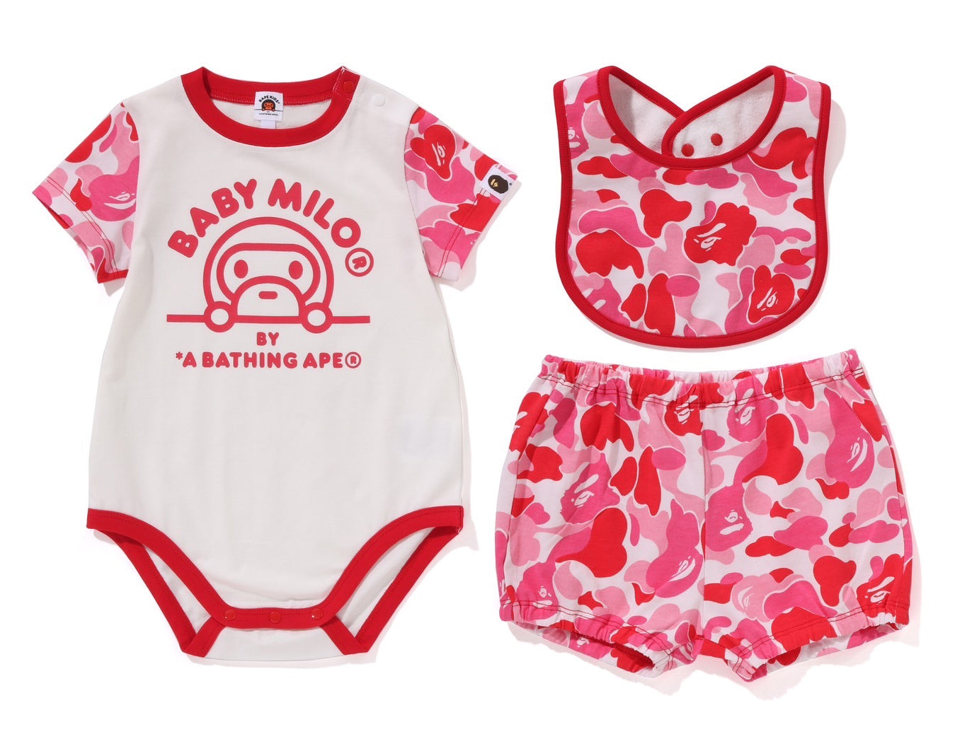 A BATHING APE BAPE KIDS ABC CAMO BABY MILO BABY GIFT SET