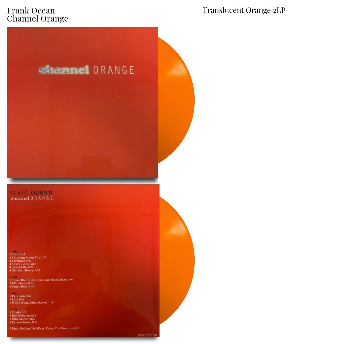 Frank Ocean レコードセット blond channel ORANGE Frank Ocean