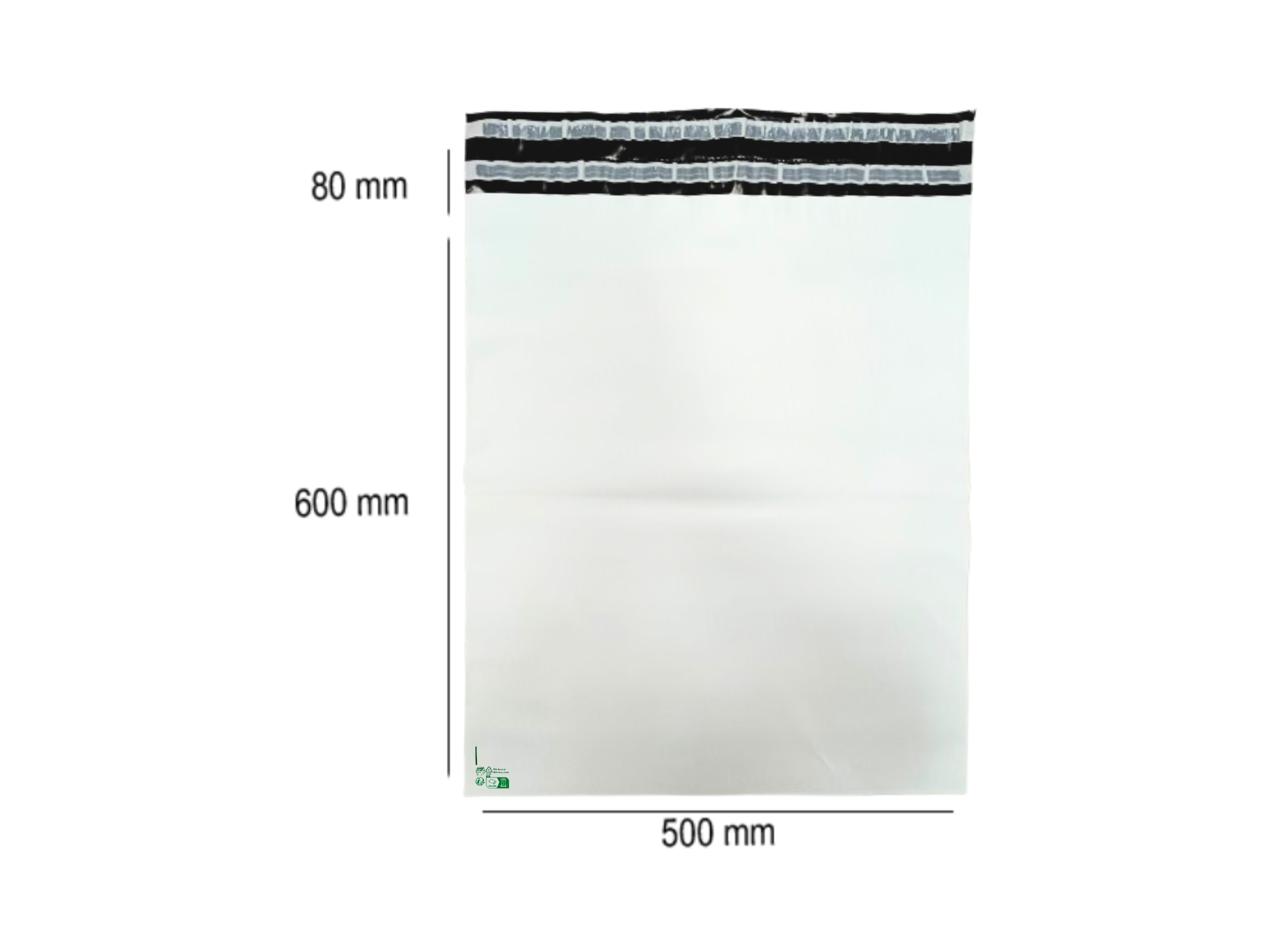 50 Enveloppes plastique Aller Retour 60 microns N°4 - 500x600mm
