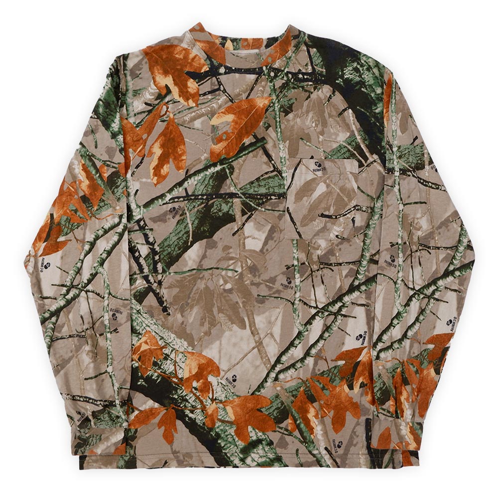 00's Outfitters Ridge リアルツリーカモ柄 ポケット付き L/S Tシャツ