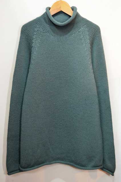 90's J.CREW ロールネック ウールニット “MINT GREEN” - used&vintage