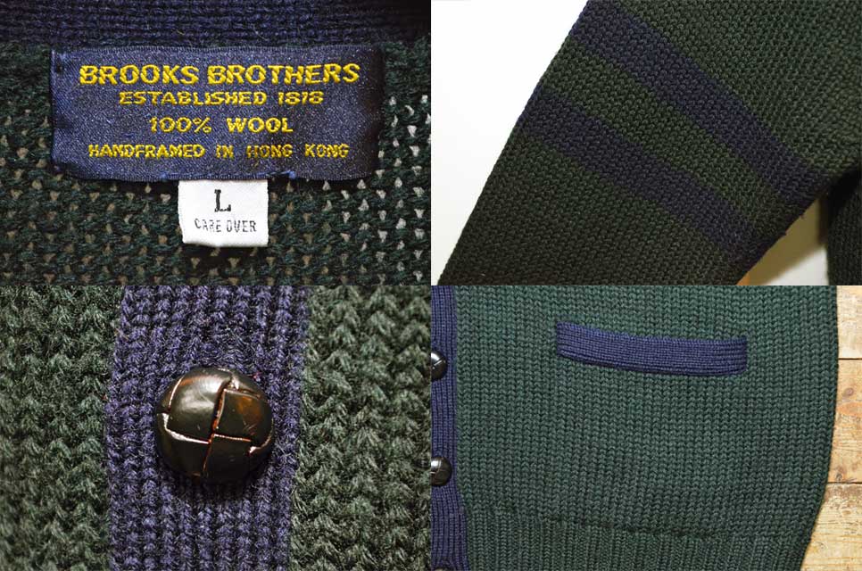 80-90's Brooks Brothers ウールニットカーディガン - used&vintage